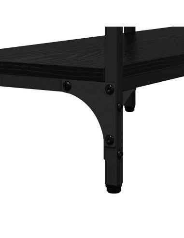 Tavolo consolle Rovere nero 160 x 29 x 80 cm Legno multistrato