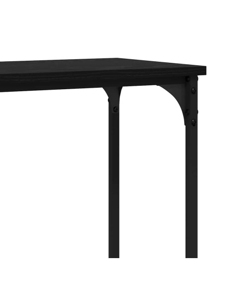 Tavolo consolle Rovere nero 160 x 29 x 80 cm Legno multistrato