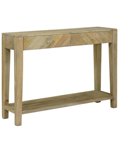 Tavolo consolle con cassetto Grigio naturale 110 x 30 x 80 cm