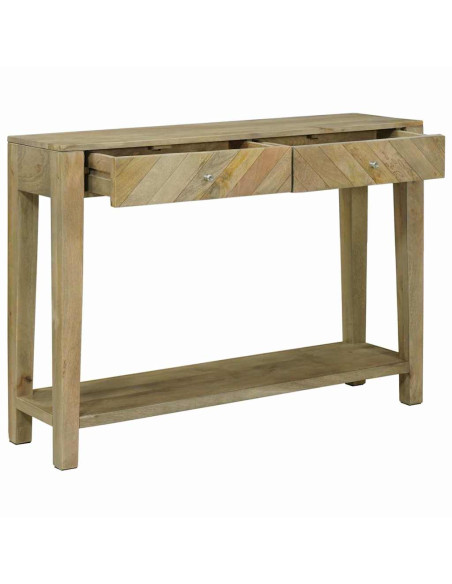 Tavolo consolle con cassetto Grigio naturale 110 x 30 x 80 cm