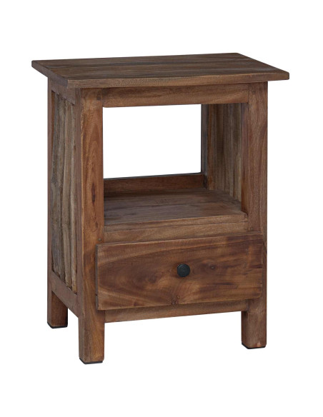 Comodino Marrone 30 x 30 x 47 cm Legno Recuperato Massello