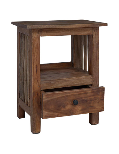 Comodino Marrone 30 x 30 x 47 cm Legno Recuperato Massello
