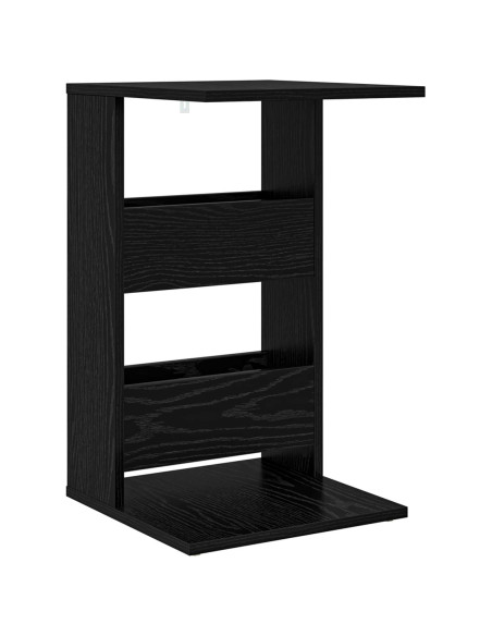 Tavolo laterale Rovere Nero 40 x 35 x 60,5 cm Legno multistrato