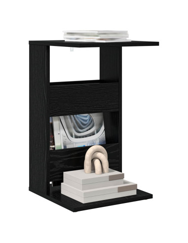Tavolo laterale Rovere Nero 40 x 35 x 60,5 cm Legno multistrato