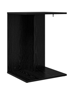 Tavolo laterale Rovere Nero 45 x 40 x 62,5 cm Legno multistrato 2