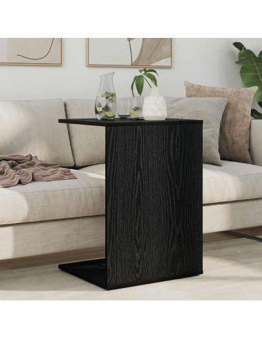 Tavolo laterale Rovere Nero 45 x 40 x 62,5 cm Legno multistrato