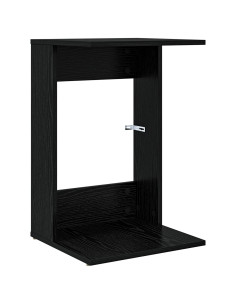 Tavolo laterale Rovere Nero 40 x 38 x 62,5 cm Legno multistrato 2