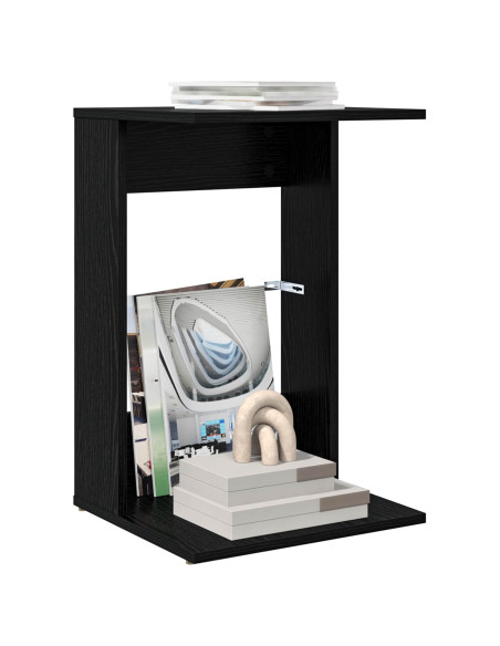 Tavolo laterale Rovere Nero 40 x 38 x 62,5 cm Legno multistrato
