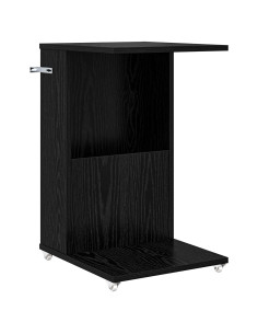 Tavolo laterale Rovere Nero 40 x 35 x 60 cm Legno multistrato 2