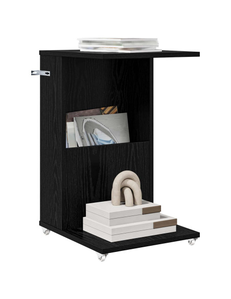 Tavolo laterale Rovere Nero 40 x 35 x 60 cm Legno multistrato