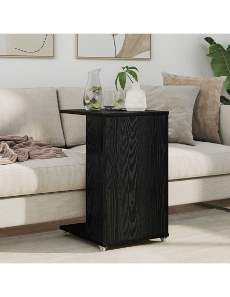 Tavolo laterale Rovere Nero 40 x 35 x 60 cm Legno multistrato