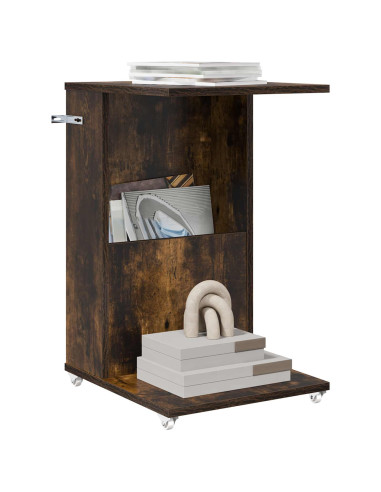Tavolo laterale Rovere fumé 40 x 35 x 60 cm Legno multistrato