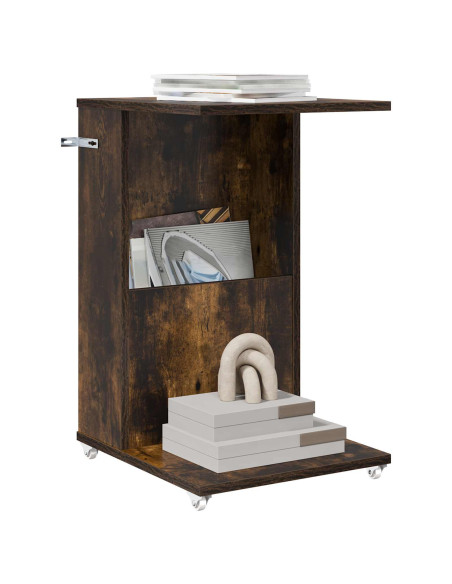 Tavolo laterale Rovere fumé 40 x 35 x 60 cm Legno multistrato