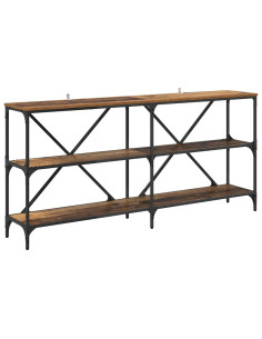 Tavolo consolle con lo scaffale Legno vecchio 160 x 30 x 75 cm 2