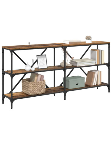 Tavolo consolle con lo scaffale Legno vecchio 160 x 30 x 75 cm