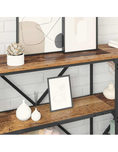 Tavolo consolle con lo scaffale Legno vecchio 160 x 30 x 75 cm
