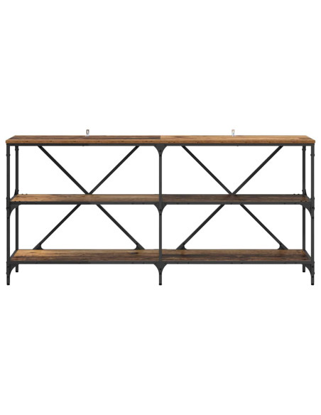 Tavolo consolle con lo scaffale Legno vecchio 160 x 30 x 75 cm