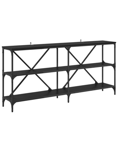 Tavolo consolle Rovere Nero 160 x 30 x 75 cm Legno multistrato