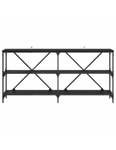 Tavolo consolle Rovere Nero 160 x 30 x 75 cm Legno multistrato