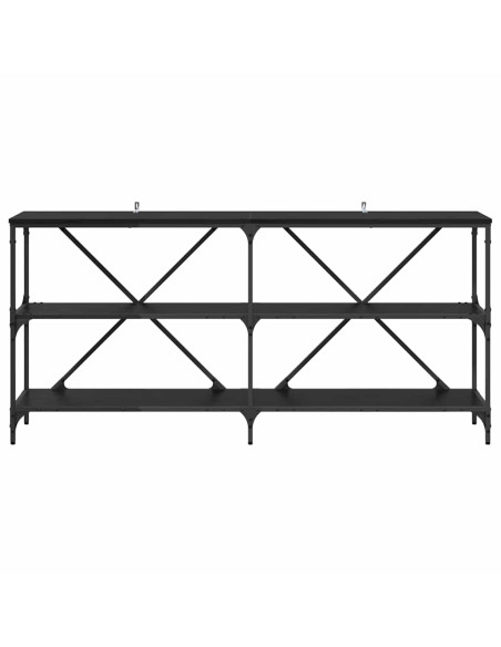 Tavolo consolle Rovere Nero 160 x 30 x 75 cm Legno multistrato