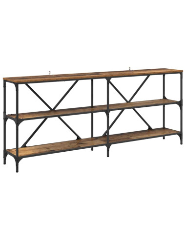 Tavolo consolle con lo scaffale Legno vecchio 180 x 30 x 75 cm
