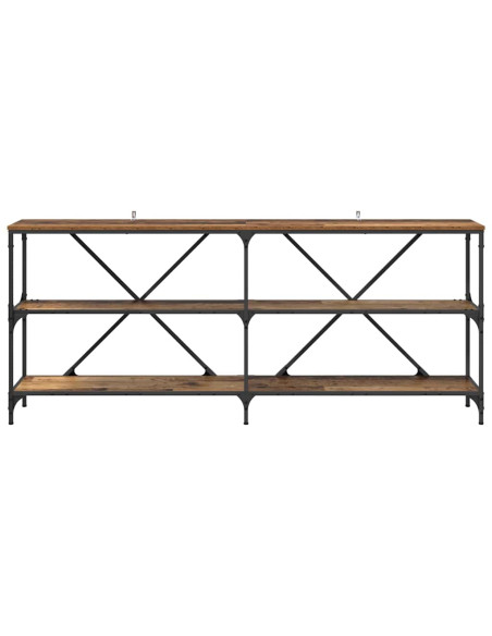 Tavolo consolle con lo scaffale Legno vecchio 180 x 30 x 75 cm