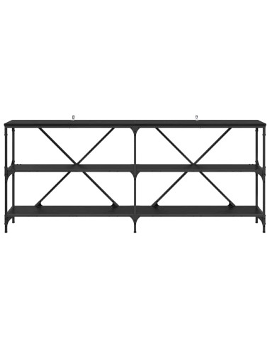 Tavolo consolle Rovere Nero 180 x 30 x 75 cm Legno multistrato