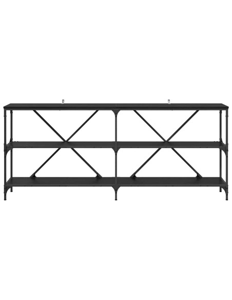 Tavolo consolle Rovere Nero 180 x 30 x 75 cm Legno multistrato