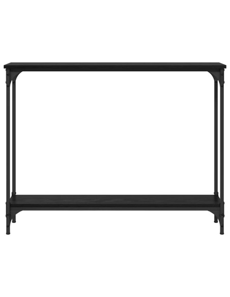 Tavolo consolle con lo scaffale Rovere Nero 100 x 22,5 x 75 cm