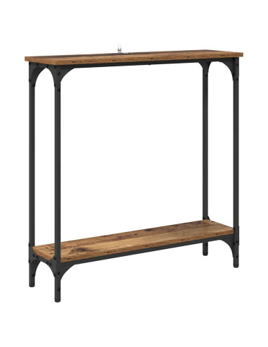 Tavolo consolle con lo scaffale Legno vecchio 75 x 22,5 x 75 cm
