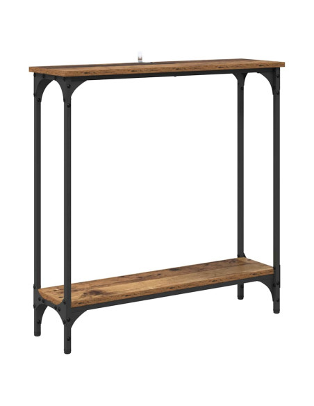 Tavolo consolle con lo scaffale Legno vecchio 75 x 22,5 x 75 cm