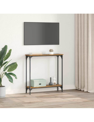 Tavolo consolle con lo scaffale Legno vecchio 75 x 22,5 x 75 cm