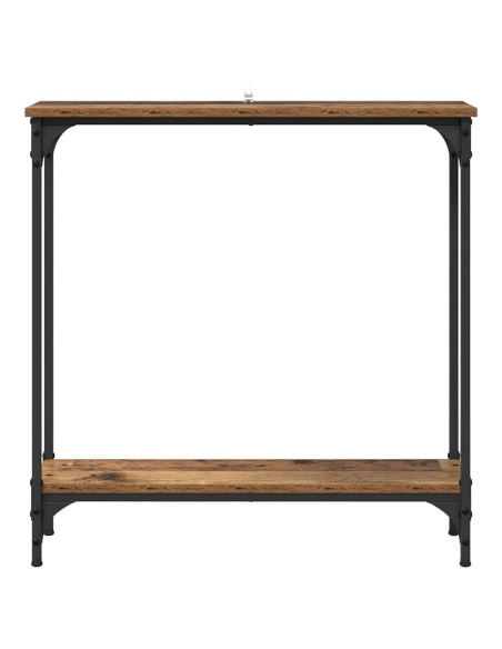 Tavolo consolle con lo scaffale Legno vecchio 75 x 22,5 x 75 cm