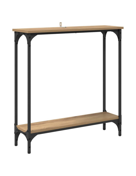 Tavolo consolle Rovere artigianale 75 x 22,5 x 75 cm