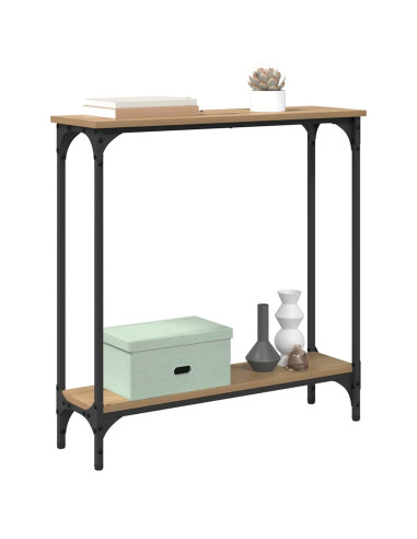 Tavolo consolle Rovere artigianale 75 x 22,5 x 75 cm