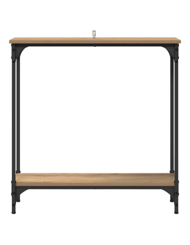 Tavolo consolle Rovere artigianale 75 x 22,5 x 75 cm