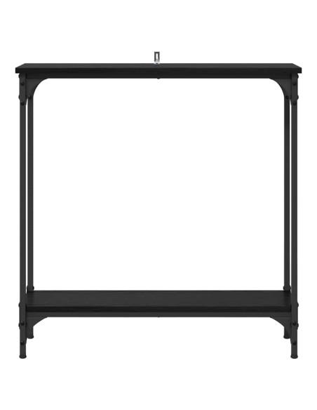 Tavolo consolle Rovere Nero 75 x 22,5 x 75 cm Legno multistrato