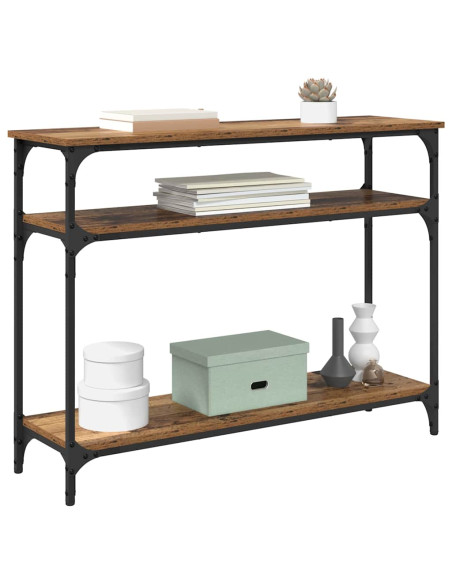 Tavolo consolle con lo scaffale Legno vecchio 100 x 29 x 75 cm