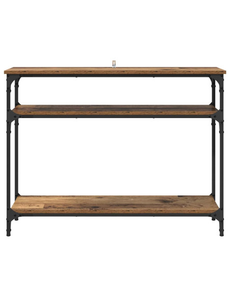 Tavolo consolle con lo scaffale Legno vecchio 100 x 29 x 75 cm
