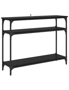 Tavolo consolle Rovere Nero 100 x 29 x 75 cm Legno multistrato 2
