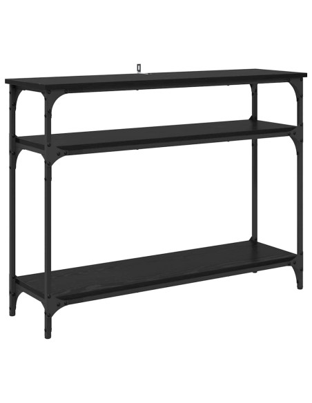 Tavolo consolle Rovere Nero 100 x 29 x 75 cm Legno multistrato