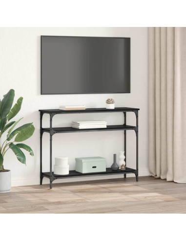 Tavolo consolle Rovere Nero 100 x 29 x 75 cm Legno multistrato