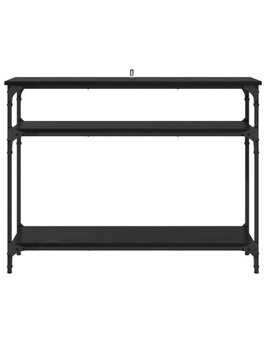 Tavolo consolle Rovere Nero 100 x 29 x 75 cm Legno multistrato