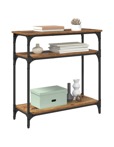 Tavolo consolle Legno vecchio 75 x 29 x 75 cm Legno multistrato