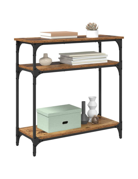 Tavolo consolle Legno vecchio 75 x 29 x 75 cm Legno multistrato
