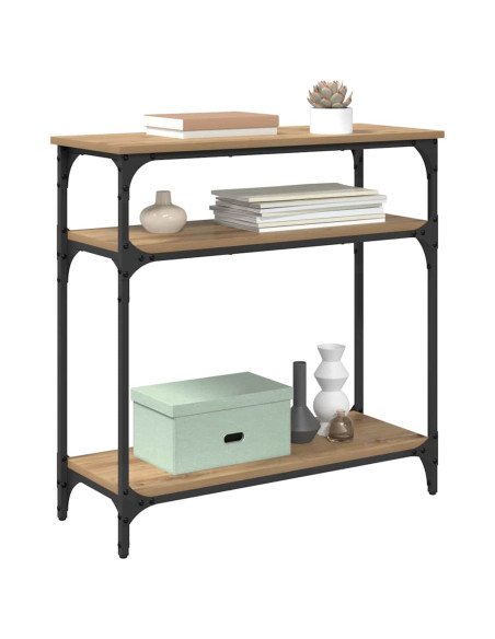 Tavolo consolle Rovere artigianale 75 x 29 x 75 cm
