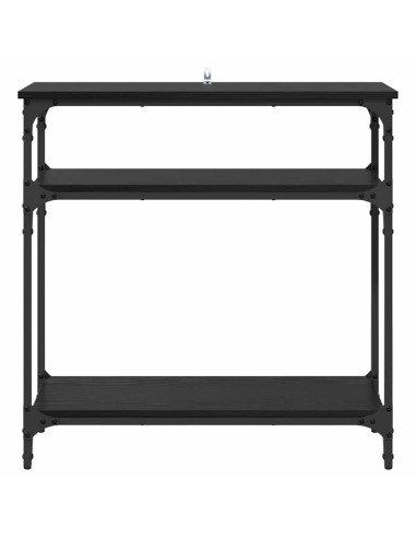Tavolo consolle Rovere Nero 75 x 29 x 75 cm Legno multistrato