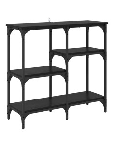 Tavolo consolle Rovere Nero 80 x 29 x 75 cm Legno multistrato 2