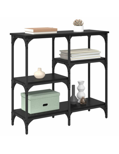 Tavolo consolle Rovere Nero 80 x 29 x 75 cm Legno multistrato