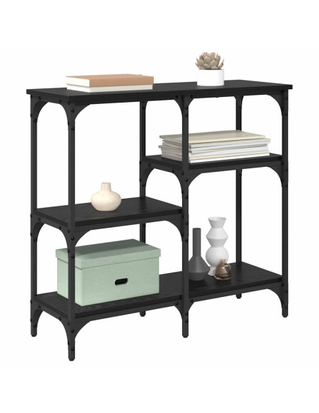 Tavolo consolle Rovere Nero 80 x 29 x 75 cm Legno multistrato